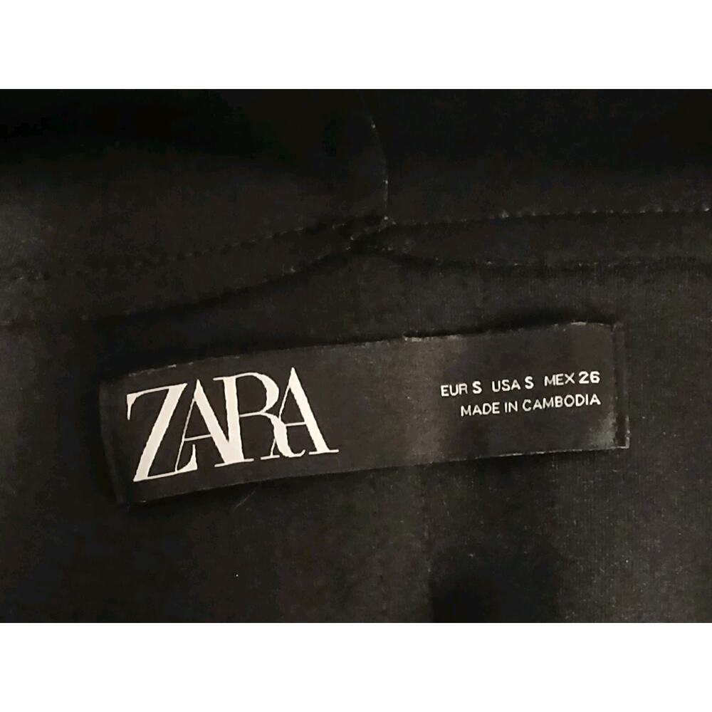 Zara Black Hooded Coat Brand New NWOT - Picture 15 of 16